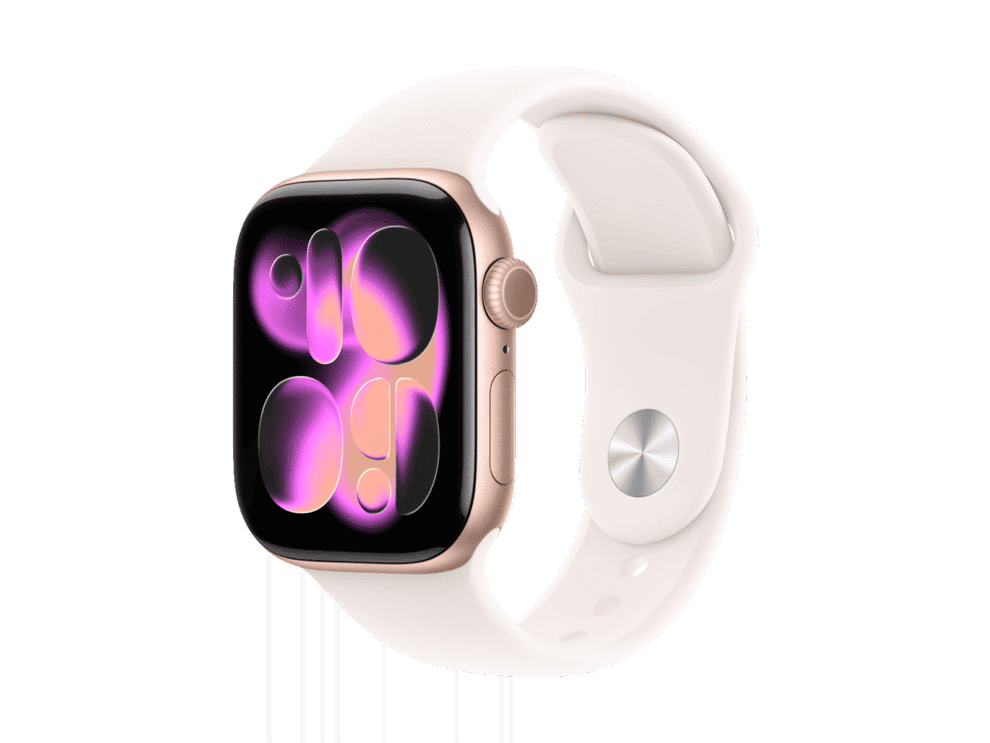 Apple-Watch-Series-11-Rose-Gold-Aluminum-Case-light-Blush-Sport-Banda