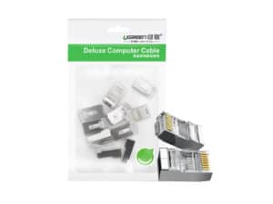 UGreen NW111 RJ45 Cat6 Ethernet Network Head 100 Pack - Silver/Transparent