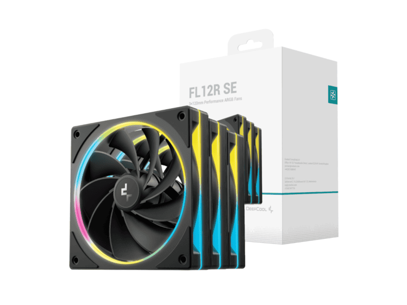 deepcool fl12r se 3 in 1 argb 120mm pwm 3 fan pack – black deepcool fl12r se 3 in 1 argb 120mm pwm 3 fan pack – black