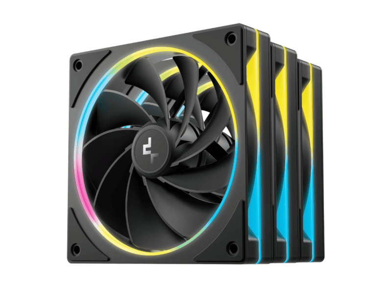 deepcool fl12r se 3 in 1 argb 120mm pwm 3 fan pack – black