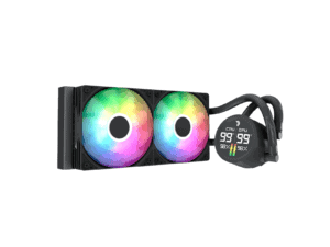 Aerocol Abyss L240 Black Digital Display ARGB Liquid Cooler - Black