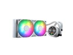Aerocol Abyss L240 Digital Display  ARGB Liquid Cooler - White