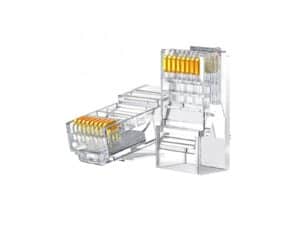 UGREEN Cat6 RJ45 Modular Plugs - Transparent with Gold Contacts - 10 Units