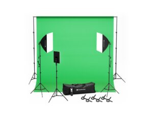 NearStream VK40 Professional Photography Lighting Kit with Green Backdrop