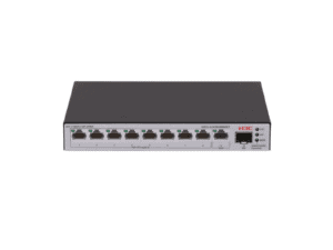 h3c smb s1600v2 10p hpwr layer 2 ethernet switch with 9x 10/100/1000mbps ethernet ports (8x poe+ ports) and 1x 1gbps sfp port, 125w poe+ capacity, ac psu
