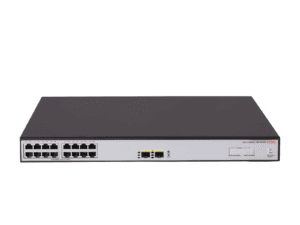 h3c smb s1600v2 18p hpwr layer 2 ethernet switch with 16x 10/100/1000mbps ethernet poe+ ports and 2x 1gbps sfp ports, 240w poe+ capacity, ac psu