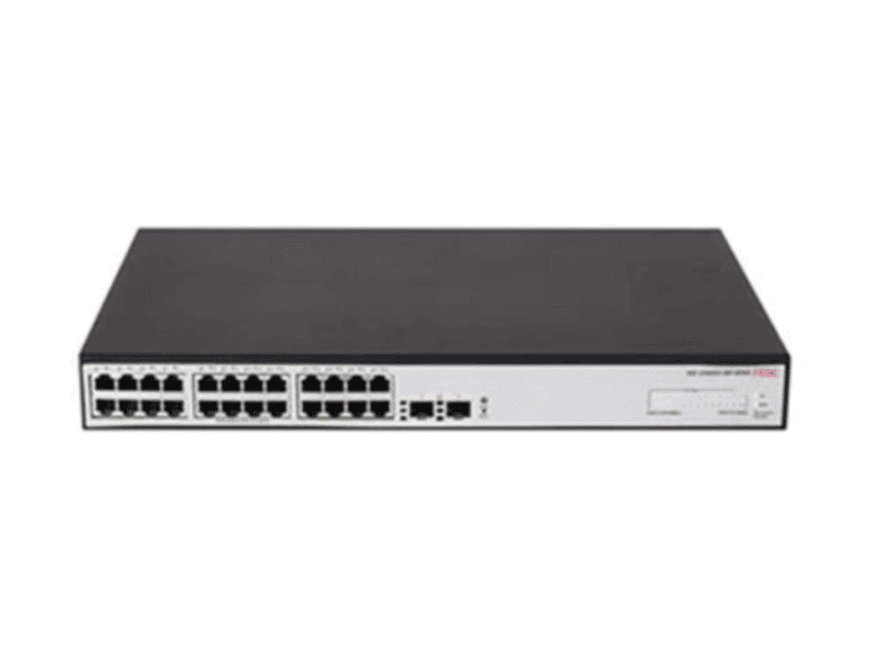 h3c smb s1600v2 26p hpwr layer 2 ethernet switch with 24x 10/100/1000mbps ethernet poe+ ports and 2x 1gbps sfp ports, 370w poe+ capacity, ac psu h3c smb s1600v2 26p hpwr layer 2 ethernet switch with 24x 10/100/1000mbps ethernet poe+ ports and 2x 1gbps sfp ports, 370w poe+ capacity, ac psu