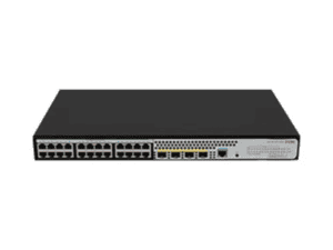 h3c smb s5120v3 28s pwr li layer 3 ethernet switch with 24x 10/100/1000mbps ethernet poe+ ports and 4x 1gbps/10gbps sfp+ ports, 240w poe+ capacity, ac psu