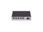 h3c smb s1600v2 6p hpwr layer 2 ethernet switch with 5x 10/100/1000mbps ethernet ports (4x poe+ ports) and 1x 1gbps sfp port, 73w poe+ capacity, ac psu