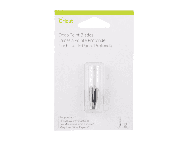 2003535 cricut explore + maker deep point replacement blades 2 pack.