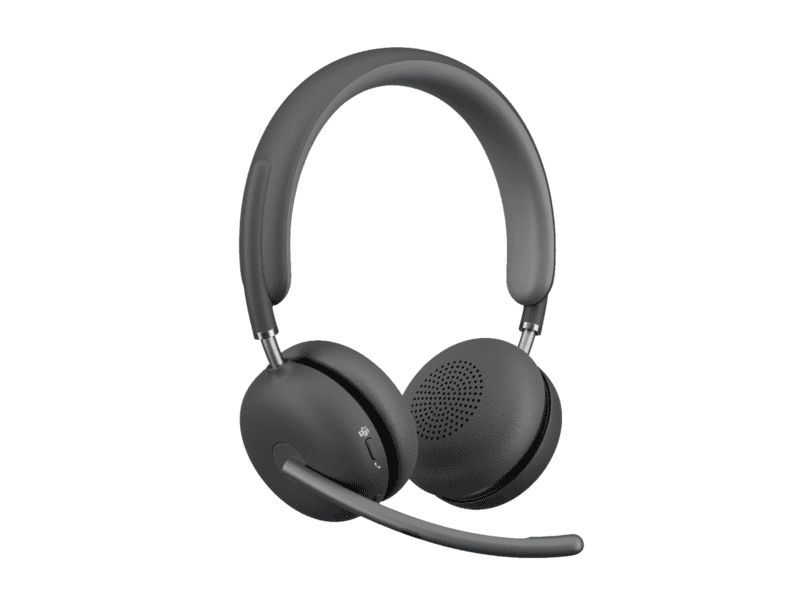 logitech zone wireless 2 ai powered headset for two way noise free calls. graphite