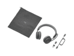 logitech zone wireless 2 ai powered headset for two way noise free calls. graphite