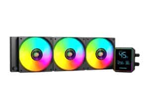 PCBuilder BLIZZARD FREEZE 360mm AIO ARGB Liquid CPU Cooler - Black