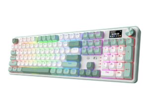 Redragon WYVERN K761 Pro Full-size RGB Wireless Mechanical Gaming Keyboard - White/Green