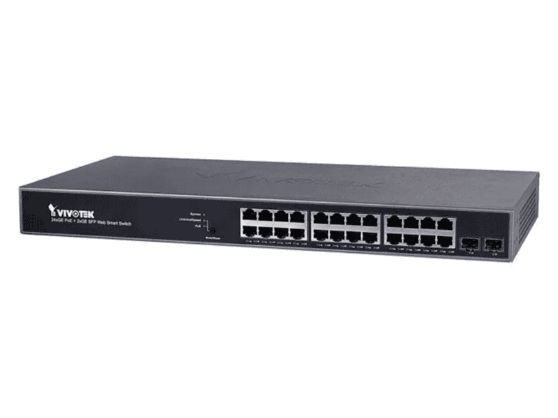 vivotek managed websmart 24x gigabit poe 2x sfp; 370w