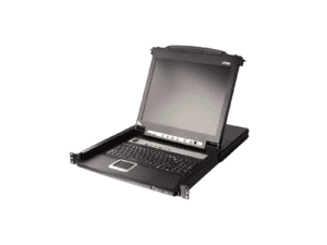 aten 17'' 8 port ps/2 usb vga lcd kvm combo kvm with an extra console port and usb peripheral support w/(us99kb/uskb/spkb/outkb)
