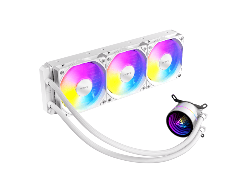 antec luna 360 argb cpu liquid cooler – white