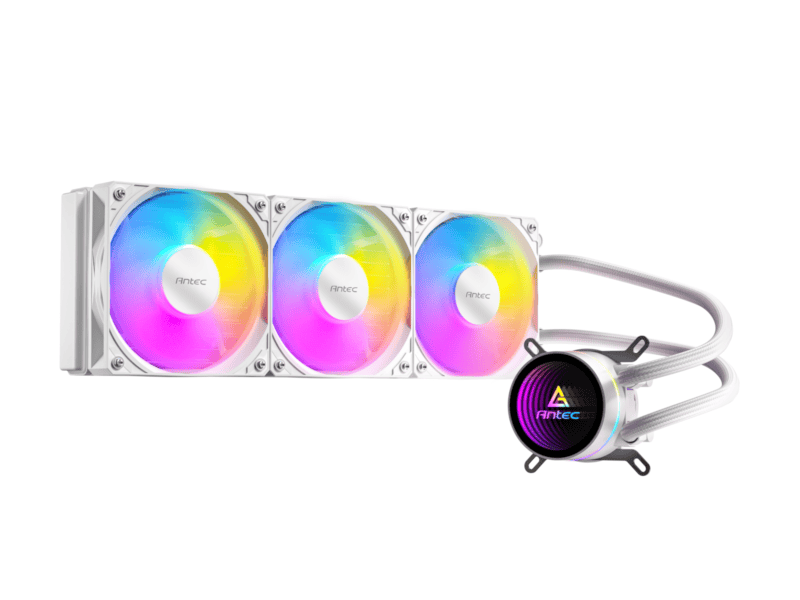 antec luna 360 argb cpu liquid cooler – white