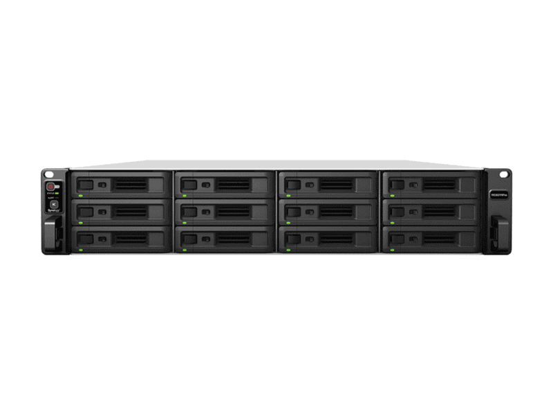 rackstation 12 bay (up to 36 bay); 6 core 2.2 ghz; 8gb ddr4 ecc udimm ram (up to 64gb); 4x gbe lan; 2x usb3.2