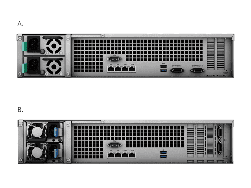 rackstation 12 bay (up to 36 bay); 6 core 2.2 ghz; 8gb ddr4 ecc udimm ram (up to 64gb); 4x gbe lan; 2x usb3.2