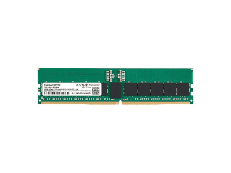 transcend 32gb ddr5 5600 reg dimm 2rx8 2gx8 cl46 1.1v transcend 32gb ddr5 5600 reg dimm 2rx8 2gx8 cl46 1.1v
