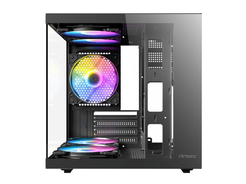 antec vcx10m argb micro atx itx mini tower gaming chassis – black