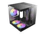 antec vcx10m argb micro atx itx mini tower gaming chassis – black