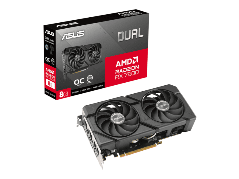asus uwm 2 gaming chassis/graphics card/power supply combo (a31 plus | rx 7600 | prime 750w)