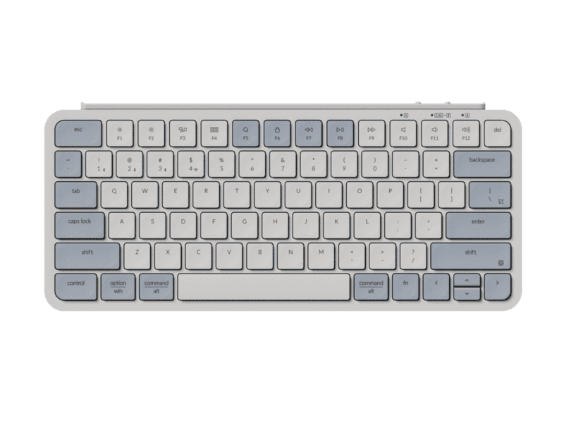 keychron b11 pro ultra slim 75% wireless keyboard retro blue