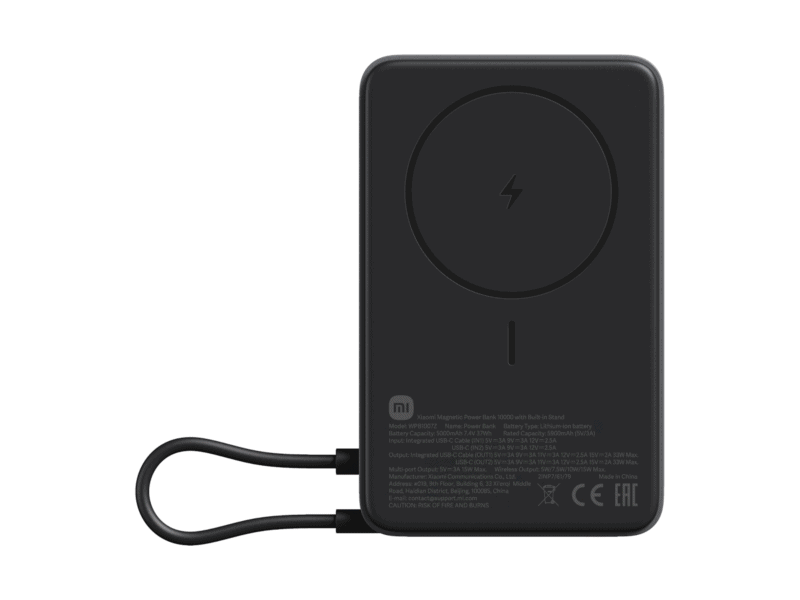 xiaomi magnetic power bank 10000mah with built in stand dark grey xiaomi magnetic power bank 10000mah with built in stand dark grey