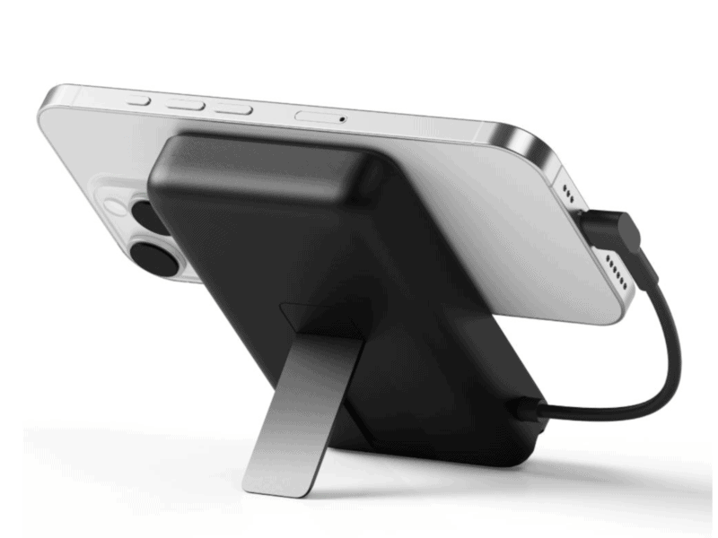xiaomi magnetic power bank 10000mah with built in stand dark grey