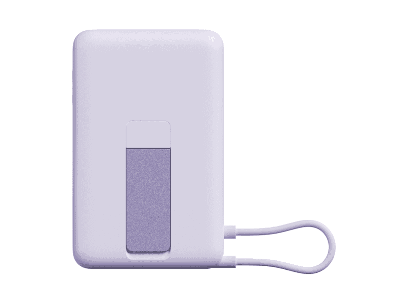 xiaomi magnetic power bank 10000 with built in stand purple