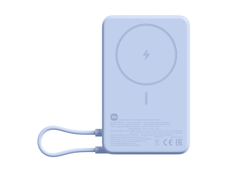 xiaomi magnetic power bank 10000mah with built in stand blue xiaomi magnetic power bank 10000mah with built in stand blue