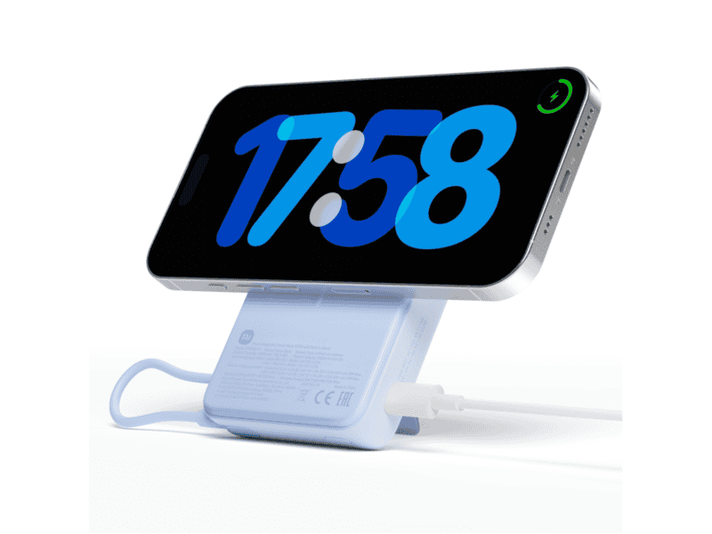 xiaomi magnetic power bank 10000mah with built in stand blue