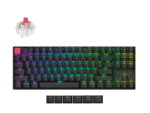 keychron k8 qmk 80% tkl wireless mechanical keyboard v2 red switches black