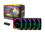 antec prizm 120 argb case fan 5 pack + controller black