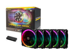 antec prizm 120 argb case fan 5 pack + controller black
