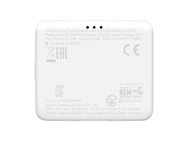 xiaomi smart temperature and humidity monitor 3 mini
