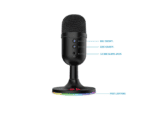 redragon gm303 pulsar gaming stream microphone black