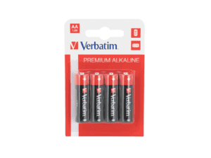 verbatim aa alkaline batteries 4 pack