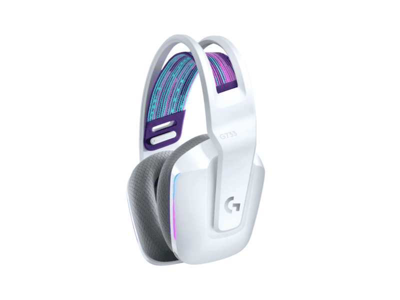 logitech g733 lightspeed wireless rgb gaming headset white