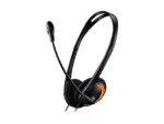 canyon pc headset hs 01 pc mic flat 1.8m black orange