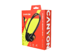 canyon pc headset hsc 1 pc mic flat 2m black yellow