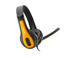 canyon pc headset hsc 1 pc mic flat 2m black yellow