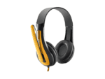 canyon pc headset hsc 1 pc mic flat 2m black yellow