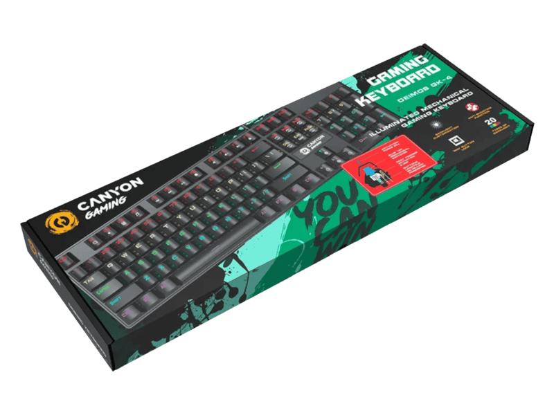 canyon keyboard deimos gk 4 rainbow us wired black