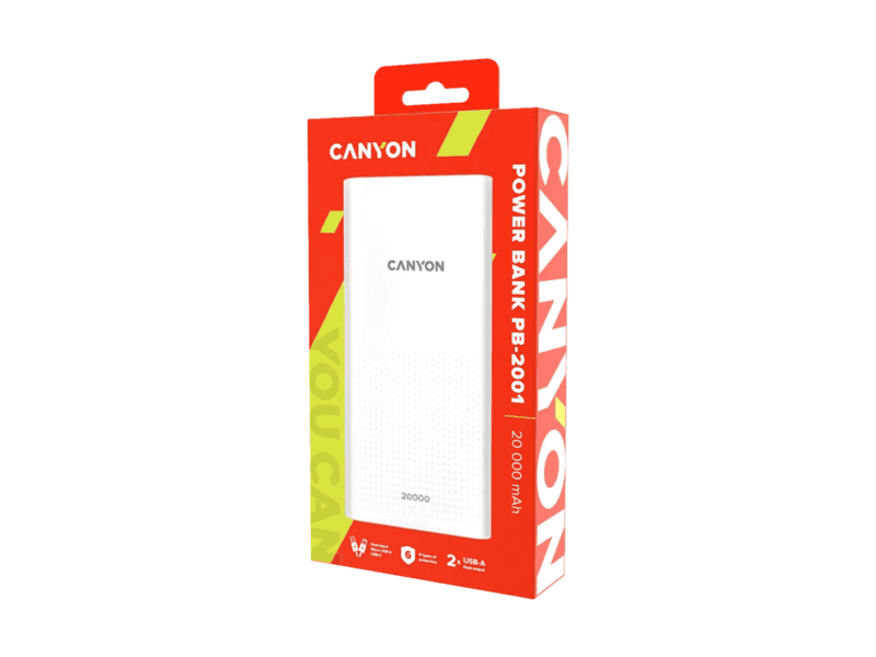 canyon power bank pb 2001 20000 mah white