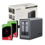 dxp2800 16tb ugreen dxp2800 2 bay nas with 2 x 8tb seagate ironwolf hdd wr 01a.jpg