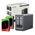 dxp2800 8tb ugreen dxp2800 2 bay nas with 2 x 4tb seagate ironwolf hdd wr 01a.jpg
