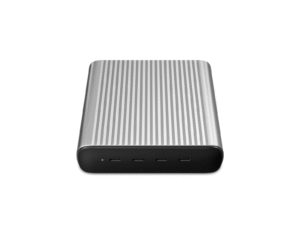 hyperjuice 245w gan eu / uk cord simultaneously charge 4 devices with four powerful usb c charging ports, ac extension cord included*, smart power protection